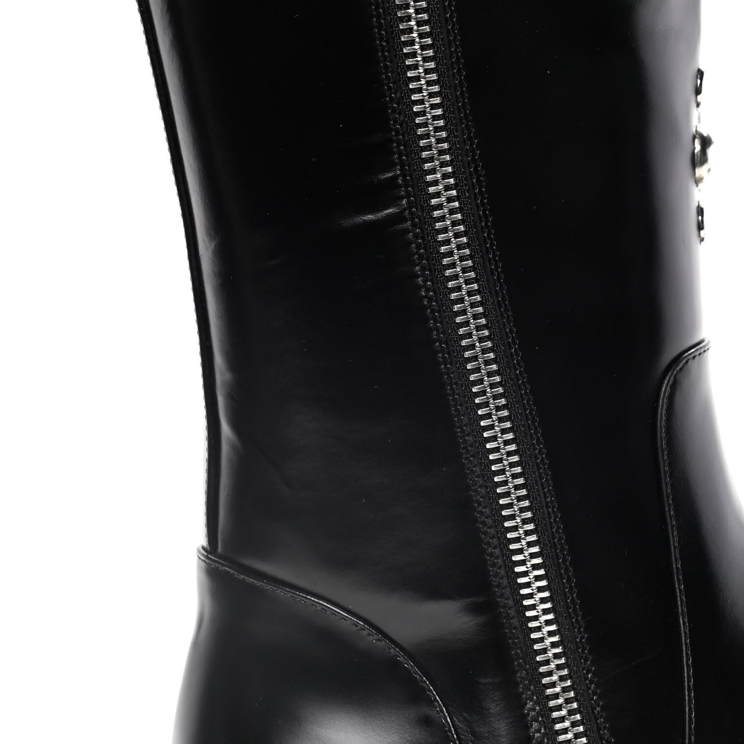 Ketta Studded Babies 40 Brod Knee High Boots 35.5 Black