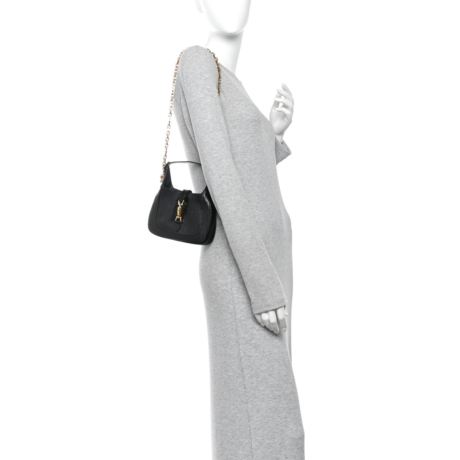Gucci Lizard Mini Jackie 1961 Black 2 of 11