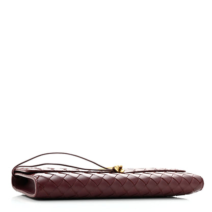 Bottega Veneta Nappa Intrecciato Long Andiamo Top Handle Clutch Barolo 4 of 10