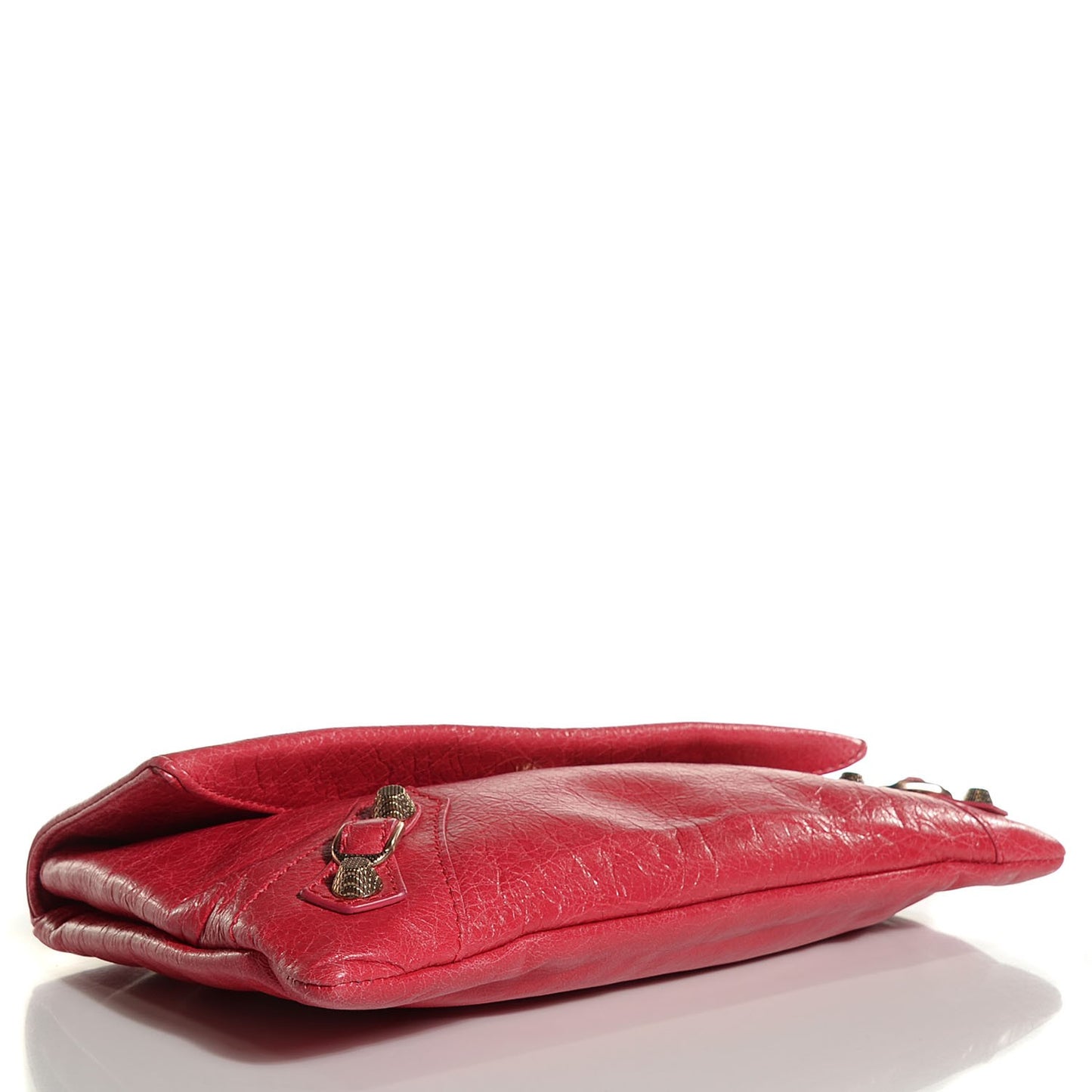 Agneau Giant 12 Rose Gold Hardware Envelope Clutch Rose Thulian