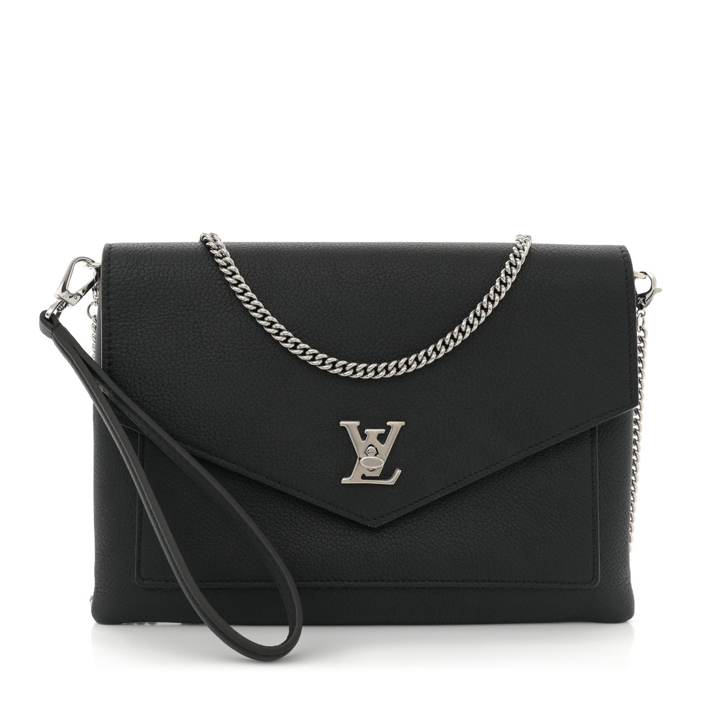 Soft Calfskin My Lockme Chain Pochette Black