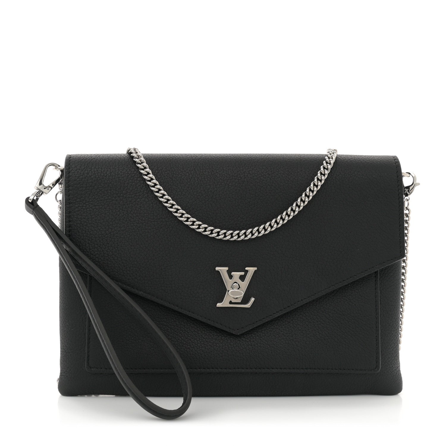 Louis Vuitton Soft Calfskin My Lockme Chain Pochette Black 1 of 10