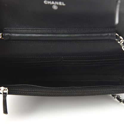 Chanel Patent Quilted Brilliant Wallet On Chain WOC Black 5 of 11