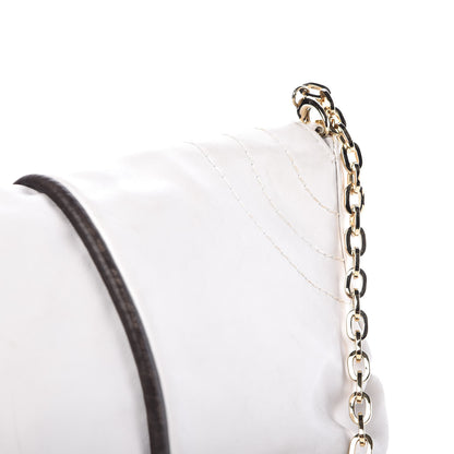 Jimmy Choo Calfskin Flap Shoulder Bag White 14 of 15