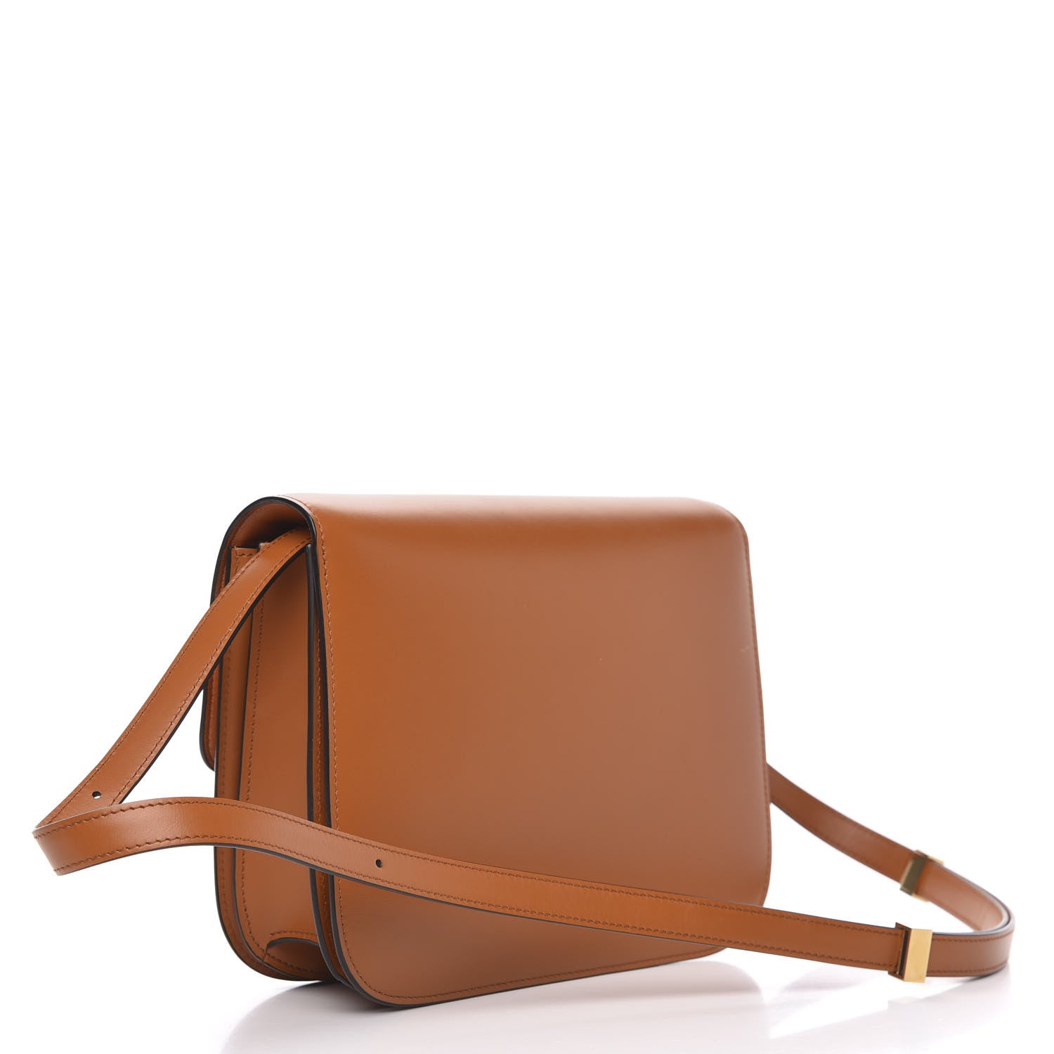 Celine Smooth Calfskin Medium Classic Box Flap Bag Camel 3 of 11