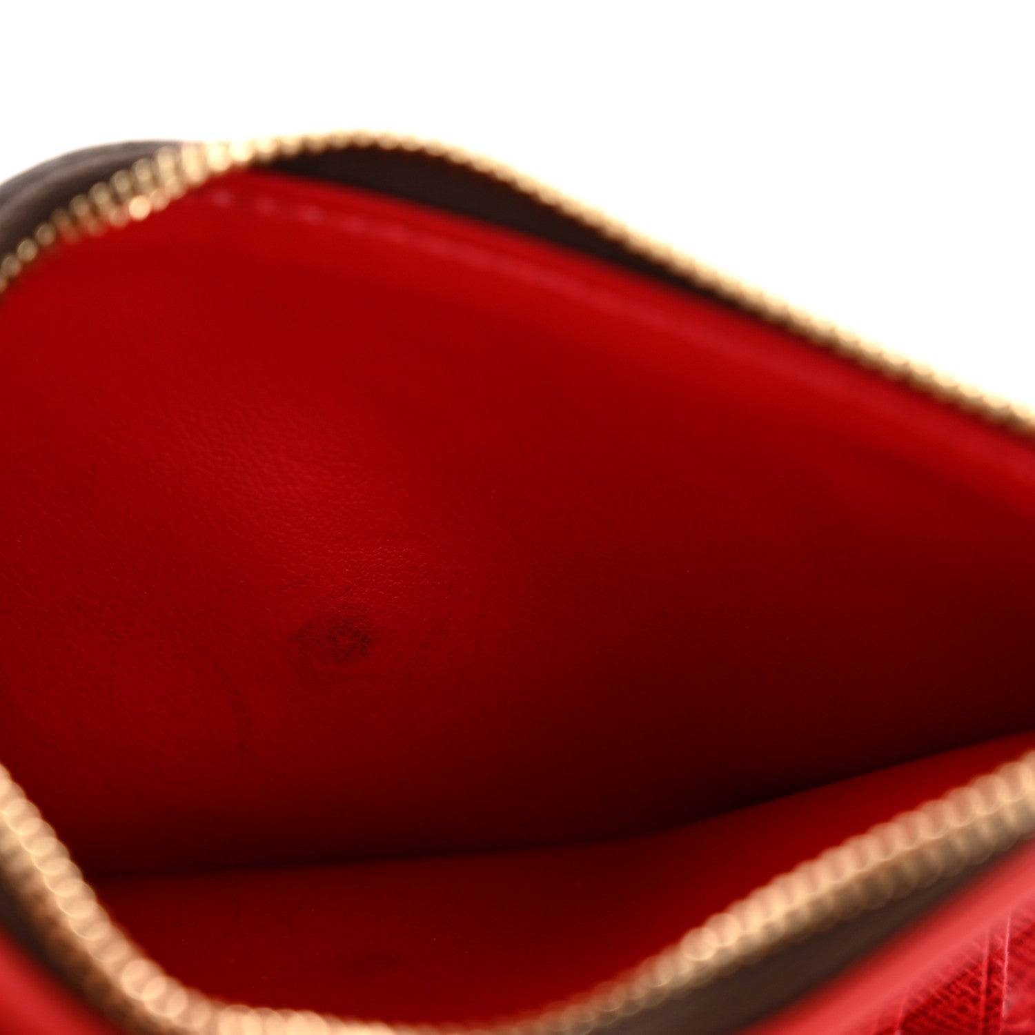 Louis Vuitton Damier Ebene Victorine Wallet Red 8 of 11