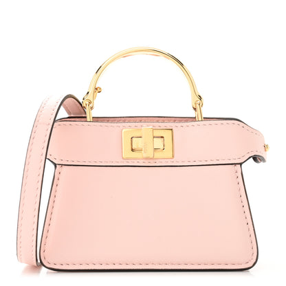 Fendi Shiny Nappa Nano Peekaboo Maxi Handle Satchel Rosa Confetto 1 of 11