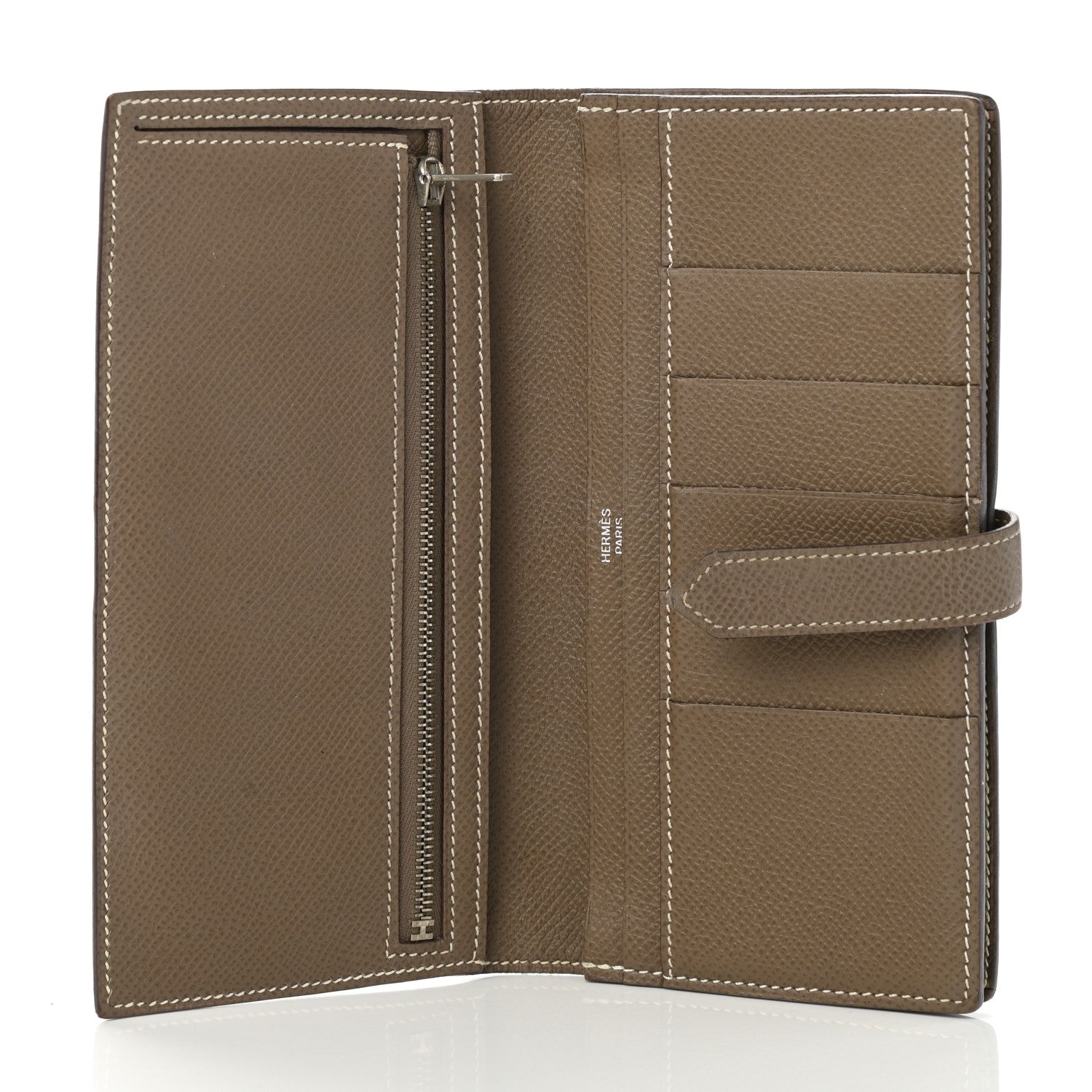 Hermes Epsom Bearn Gusset Wallet Etoupe 5 of 10