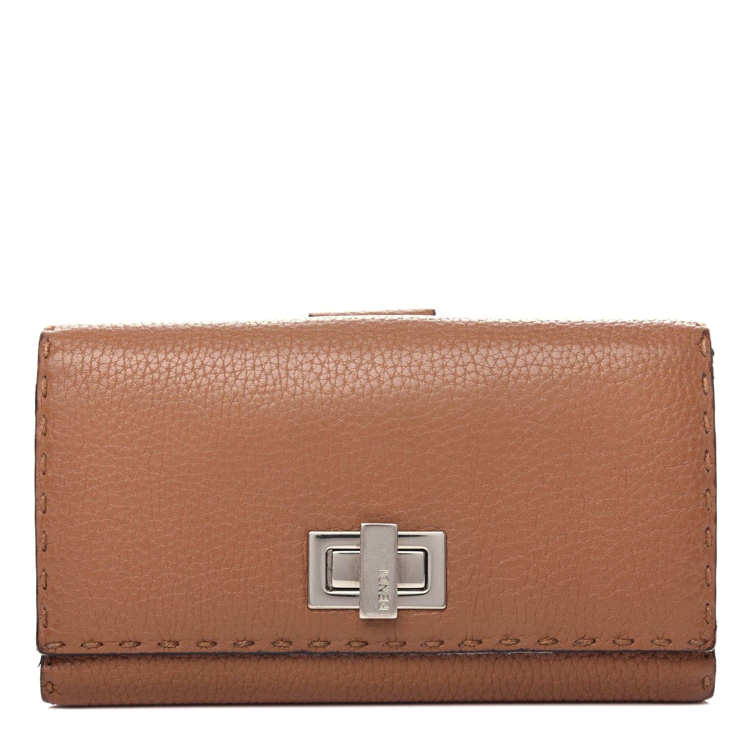 Fendi Cuoio Romano Selleria Peekaboo Continental Wallet Mou 1 of 9