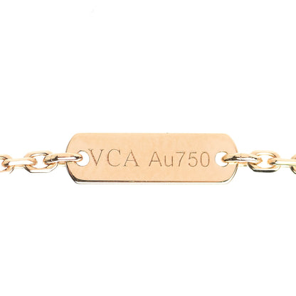 Van Cleef & Arpels 18K Yellow Gold Mother of Pearl Vintage Alhambra Pendant Necklace 5 of 7