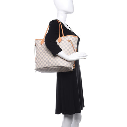 Louis Vuitton Damier Azur Neo Neverfull MM Rose Ballerine 2 of 13