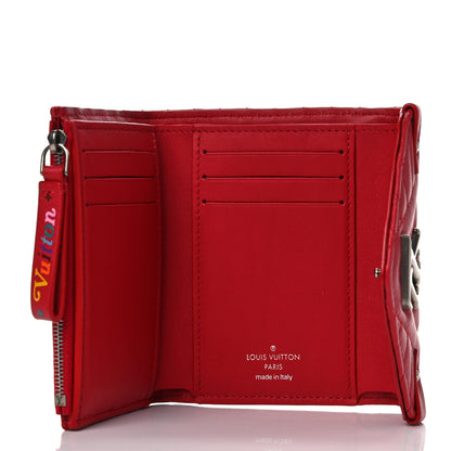Louis Vuitton Calfskin New Wave Compact Wallet Rouge 5 of 8
