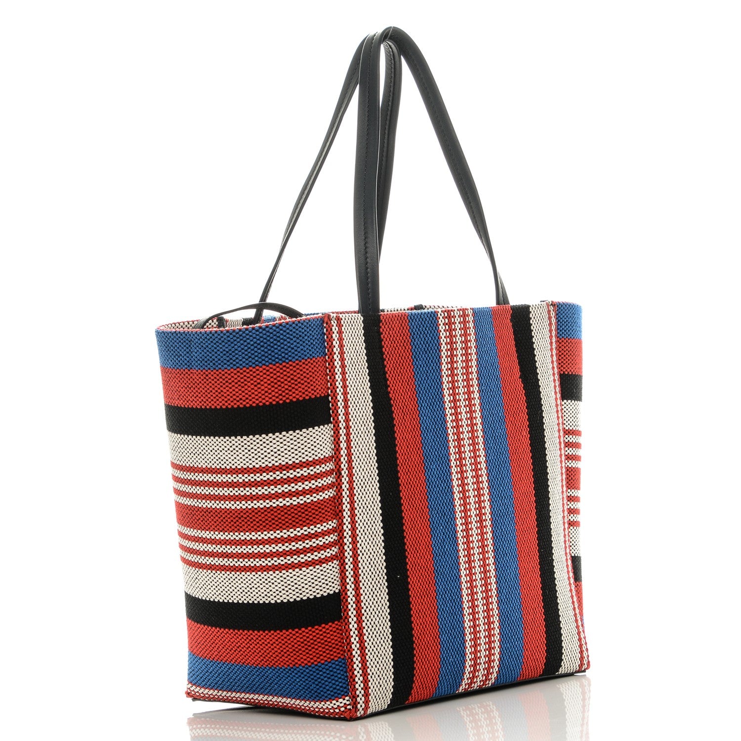 Celine Textile Striped Small Horizontal Cabas Phantom Navy Blue 3 of 7