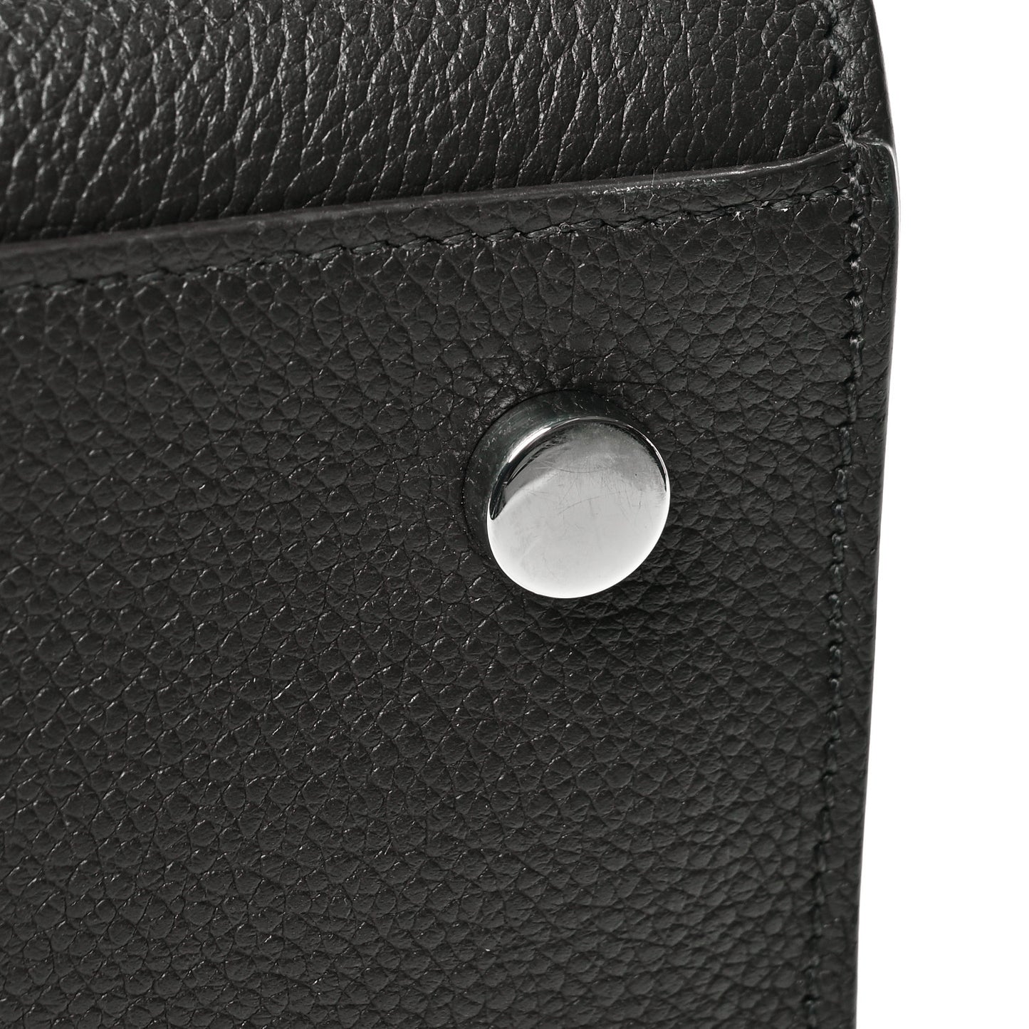 Grained Calfskin Baby Sac De Jour Coal