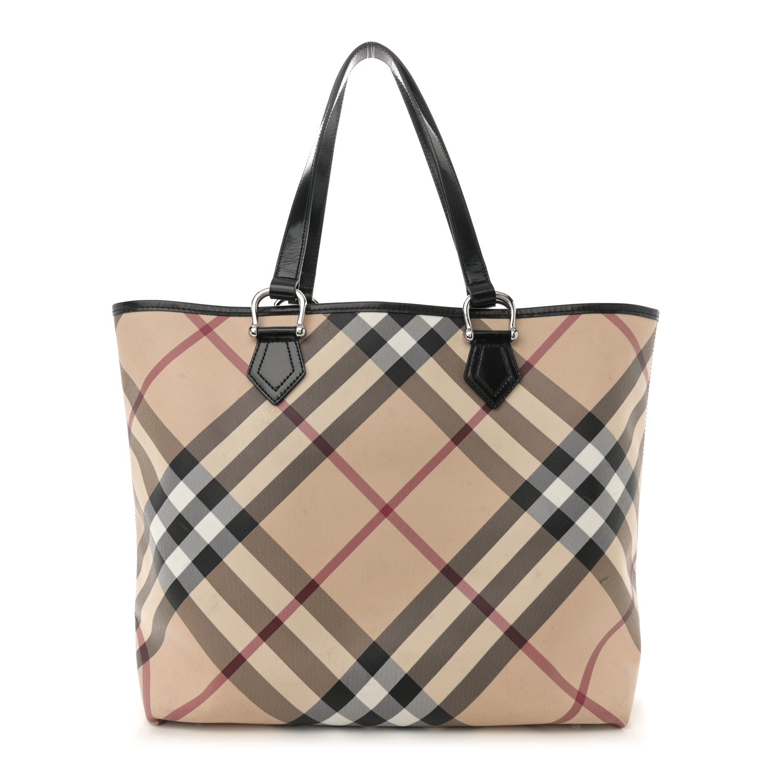 Burberry Nova Check Large Nickie Tote Black 1 of 15