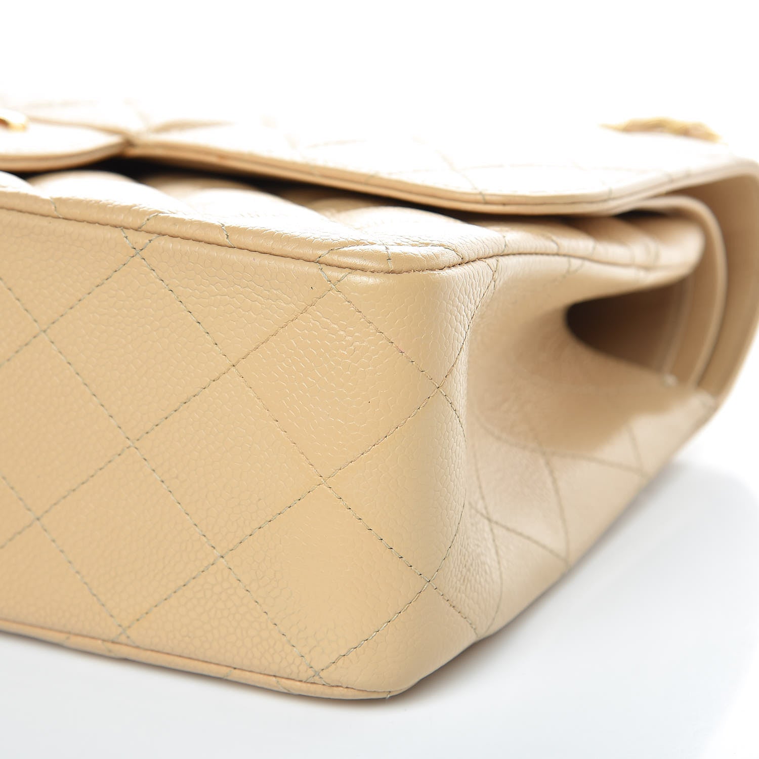 Chanel Caviar Quilted Jumbo Double Flap Beige Clair 9 of 13