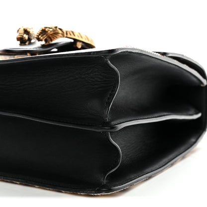 Gucci Calf Hair Calfskin Bamboo Web Leopard Print Medium Dionysus Top Handle Bag Natural Blue Agata Hibiscus Red 10 of 13