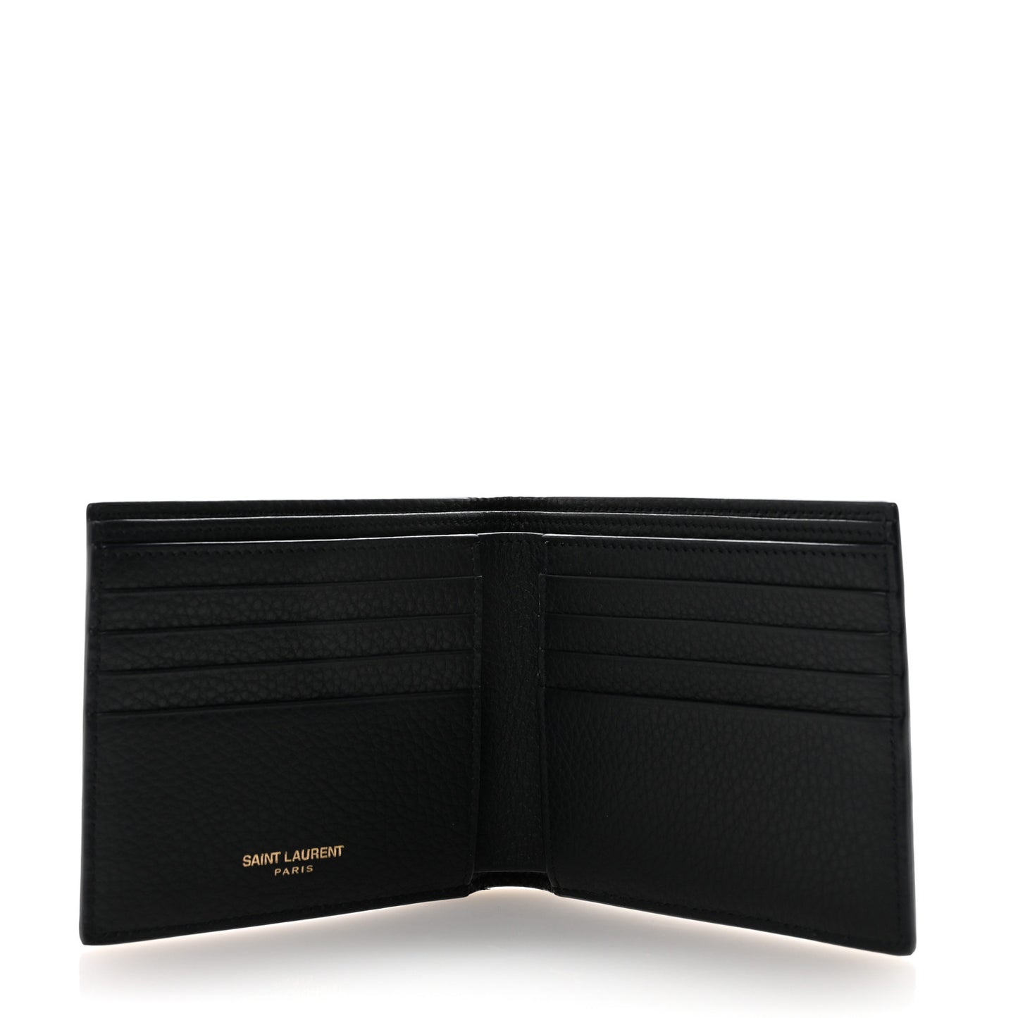 Grained Calfskin Tiny Cassandre East West Wallet Midnight Blue