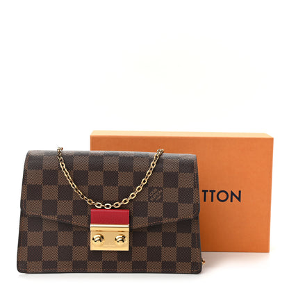 Louis Vuitton Damier Ebene Croisette Chain Wallet Scarlet 10 of 10