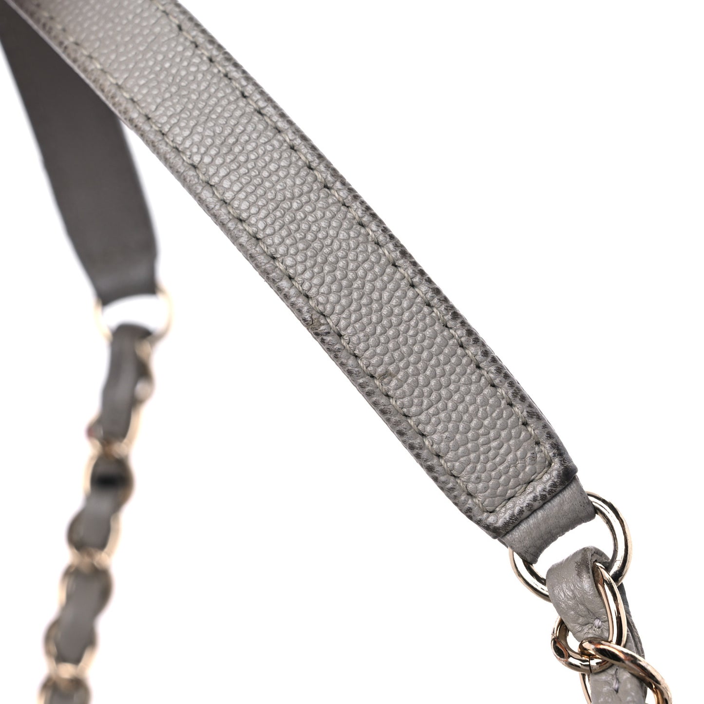 Caviar Quilted Large Business Affinity Flap Grey