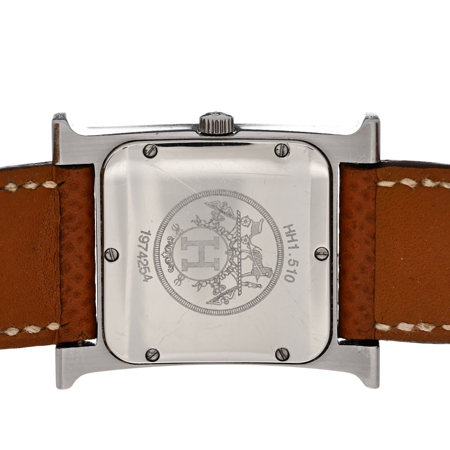 Hermes Stainless Steel Epsom 26mm Heure H Hour Quartz Watch Gold 4 of 7