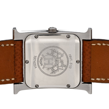 Hermes Stainless Steel Epsom 26mm Heure H Hour Quartz Watch Gold 4 of 7