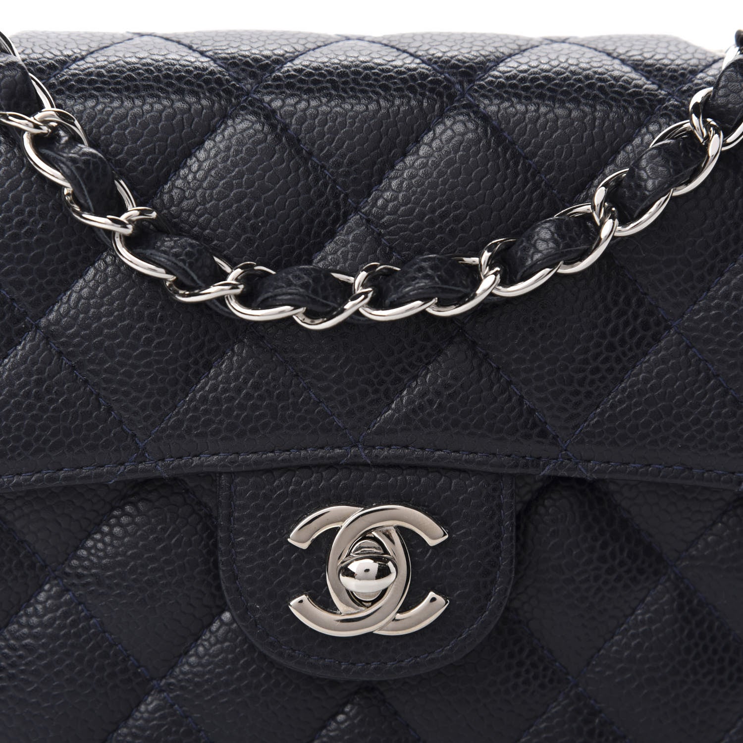 Chanel Caviar Quilted Mini Square Flap Navy 11 of 11