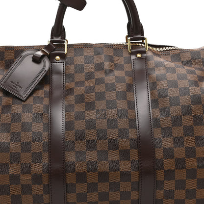 Louis Vuitton Damier Ebene Keepall Bandouliere 55 7 of 9