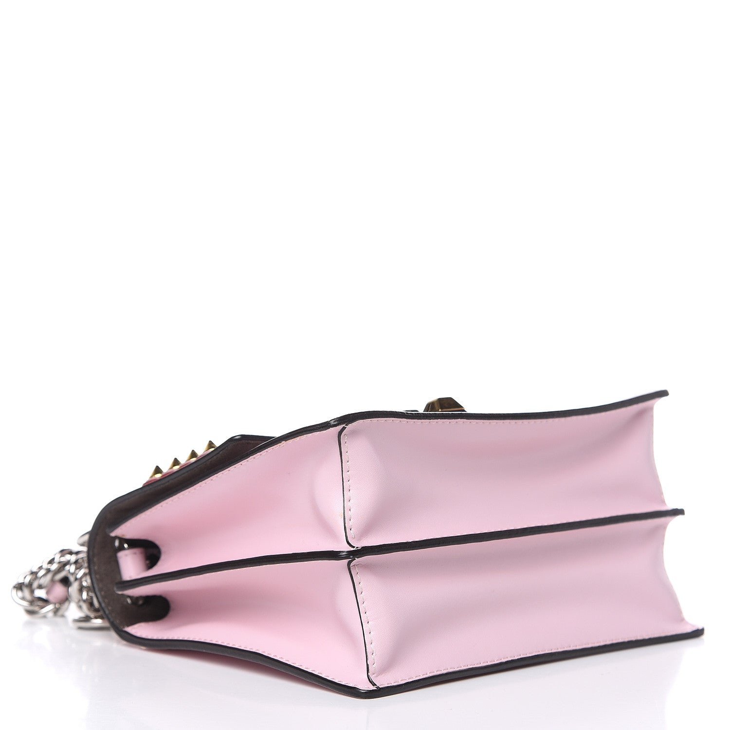 Fendi Vitello Liberty Fun Fair Metal Studded Small Kan I Shoulder Bag Peonia Multicolor 4 of 14