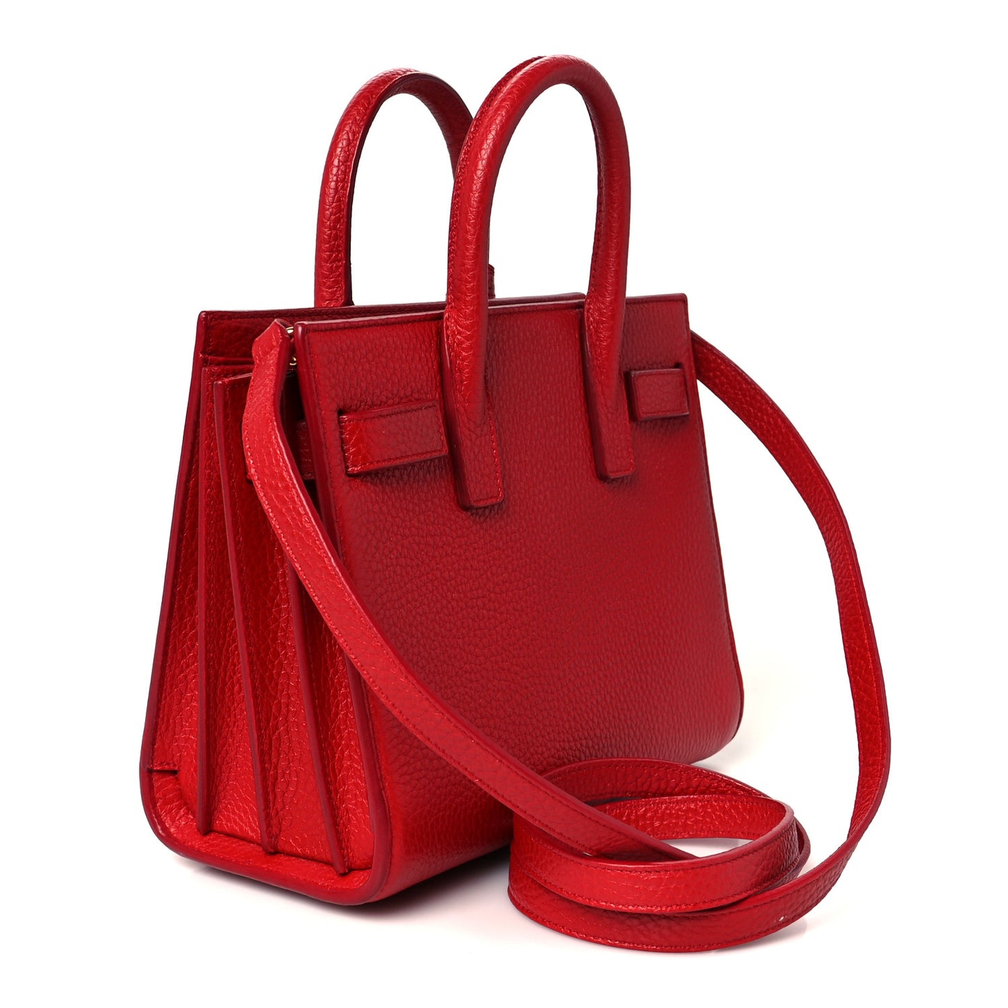 Grained Calfskin Nano Sac De Jour Souple Lipstick Red