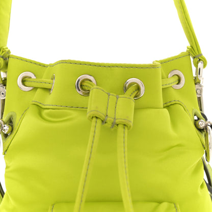 Fendi Nylon Ninfa Vitello King Cuoio Mini Mon Tresor Bucket Bag Wasabi 8 of 10