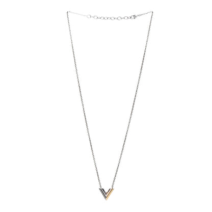 Louis Vuitton Essential V Necklace Silver 3 of 4