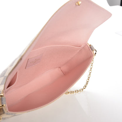 Louis Vuitton Damier Azur Pochette Felicie Chain Wallet Rose Ballerine 5 of 8