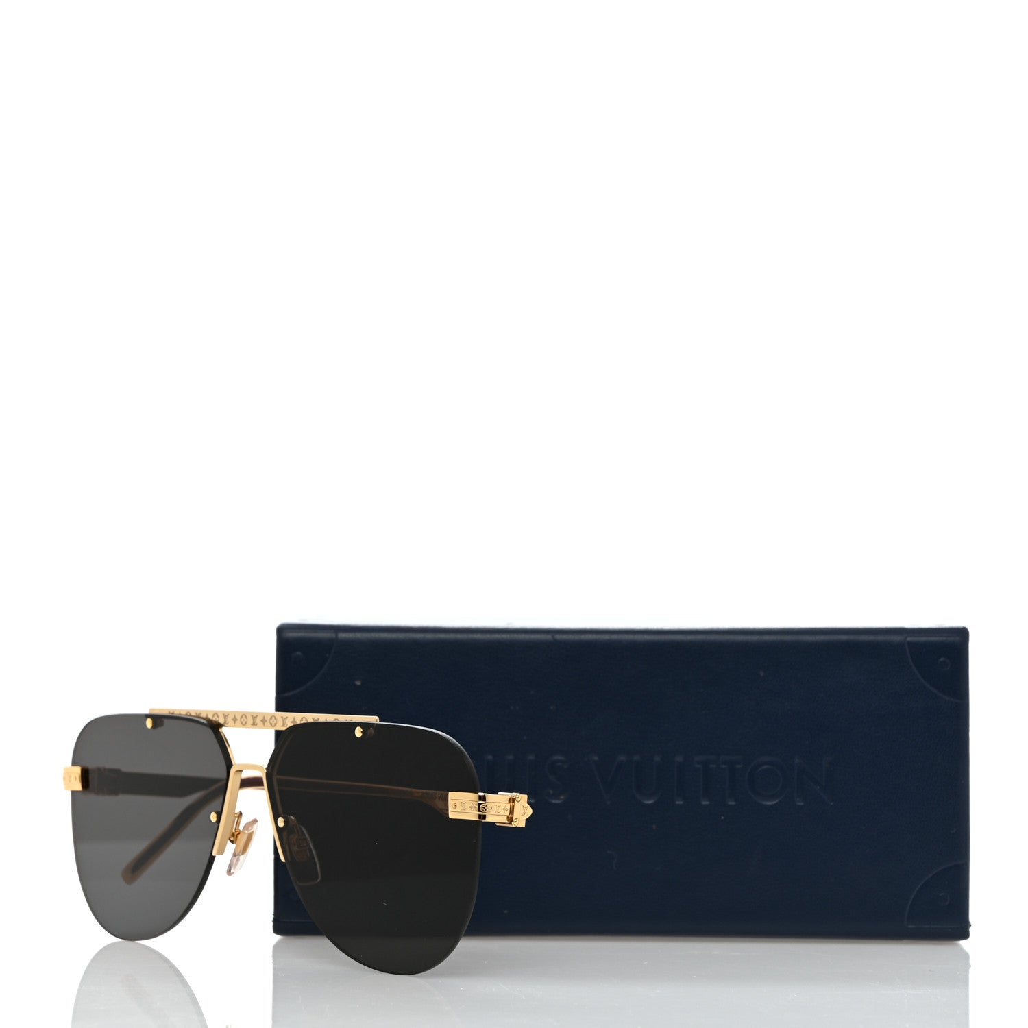 Louis Vuitton Metal LV Ash Sunglasses Z1261W Gold 1481705