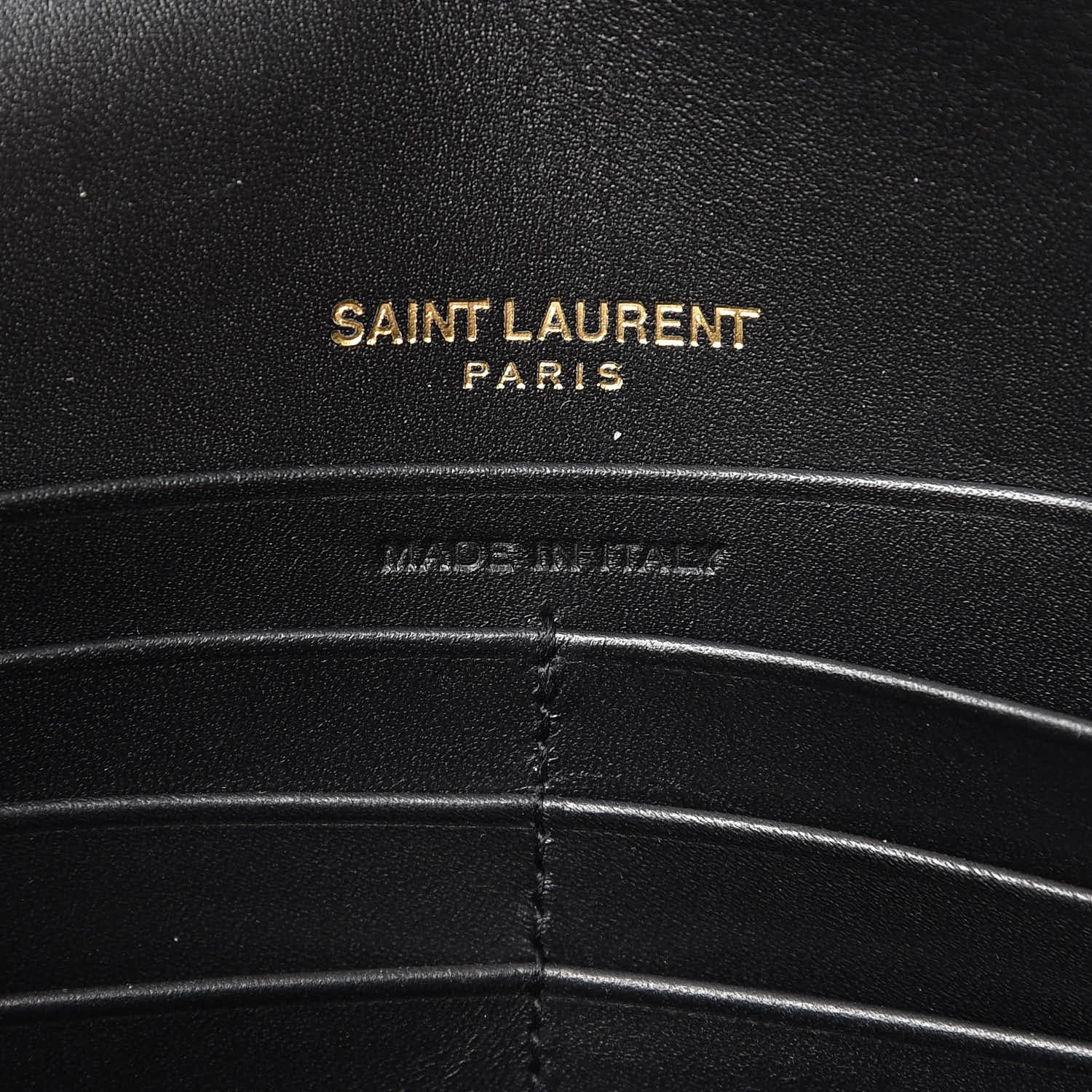 Saint Laurent Smooth Calfskin Classic Monogram Kate Tassel Chain Wallet Black 7 of 7