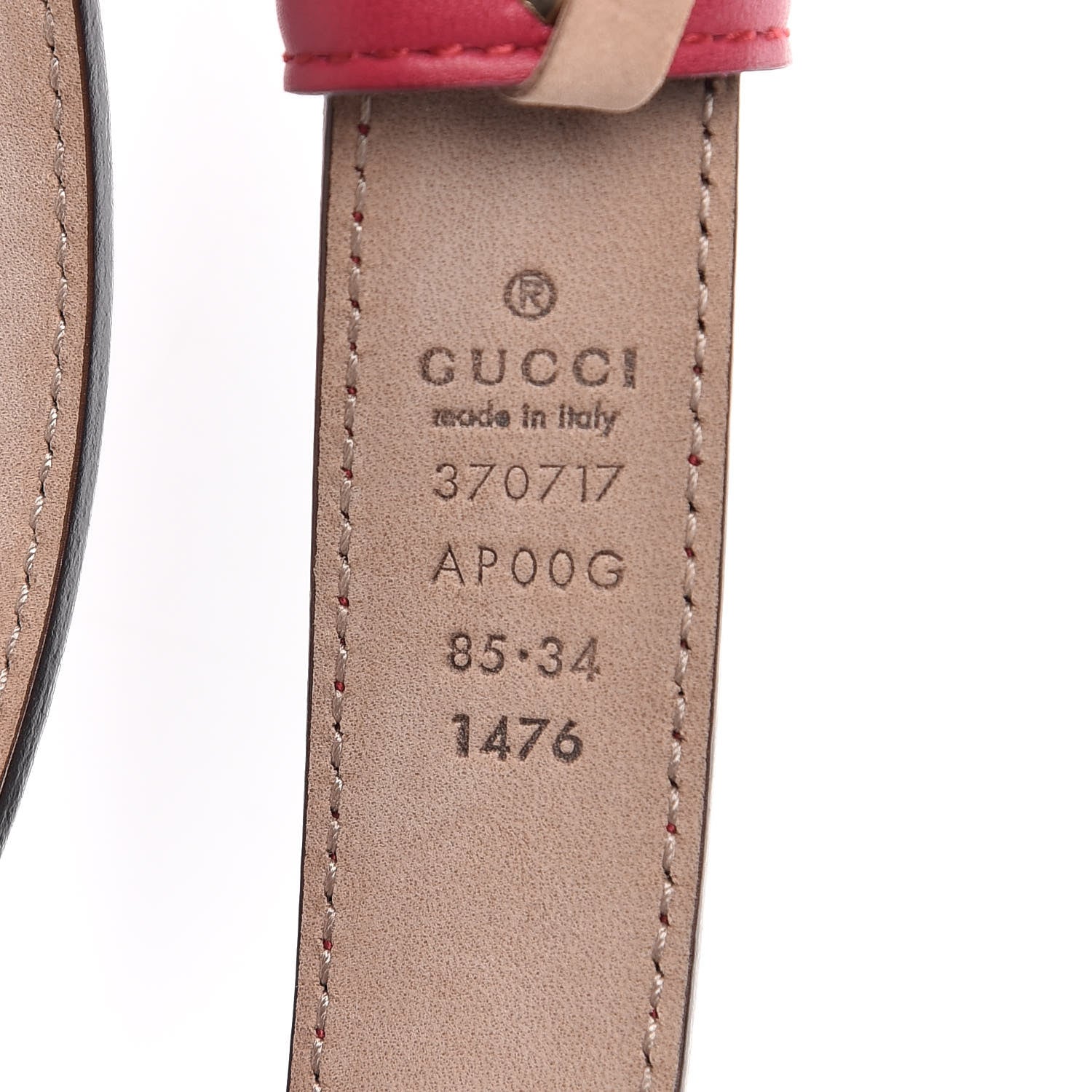 Gucci Moon Calfskin Interlocking G 25mm Belt 85 34 Petunia 4 of 7