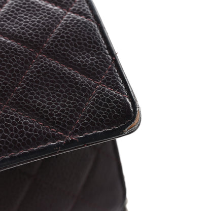 Chanel Caviar Quilted Wallet on Chain WOC Burgundy 12 of 14