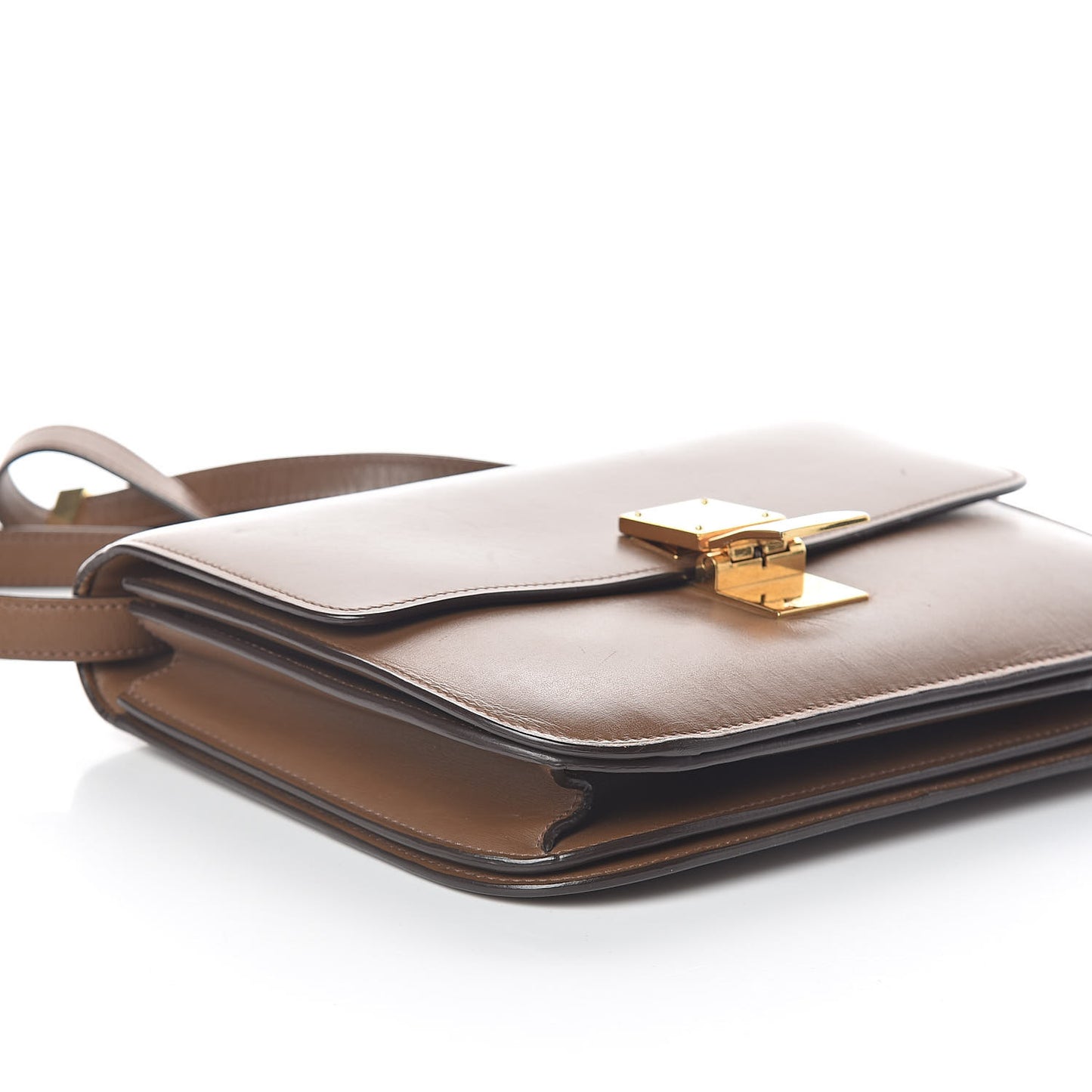 Box Calfskin Medium Classic Box Flap Bag Camel
