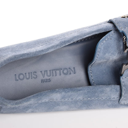 Louis Vuitton Mens Suede Monte Carlo Loafers 9 Blue 9 of 11