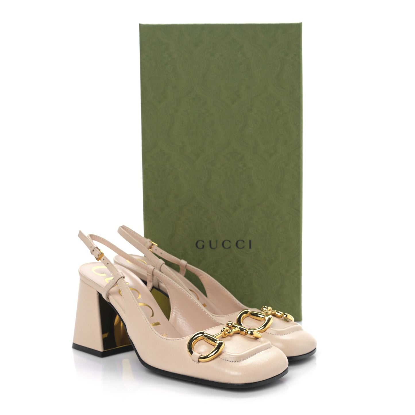 Malaga Kid Horsebit 75mm Slingback Pumps 35.5 Skin Rose
