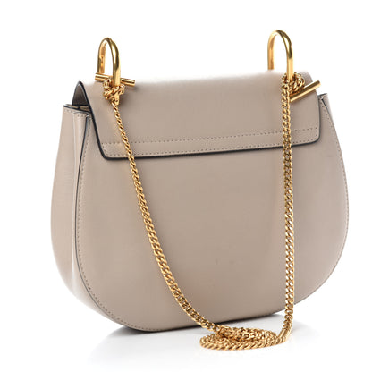 Chloe Suede Calfskin Striped Patchwork Drew Shoulder Bag Grey Multicolor 3 of 12