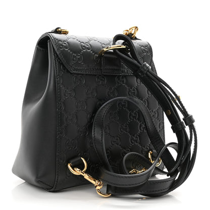 Gucci Guccissima Signature Padlock Backpack Black 4 of 9