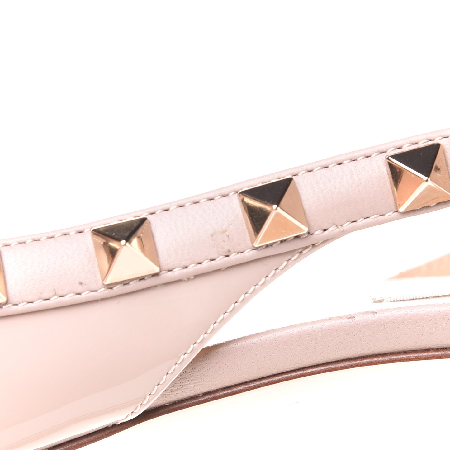 Patent Rockstud Half D'Orsay Slingback 50mm Pumps 39 Poudre