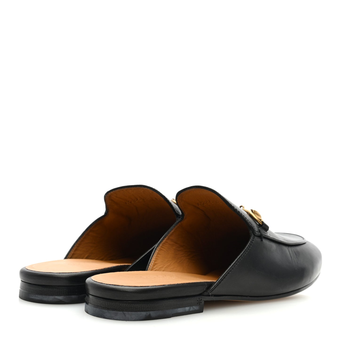 Calfskin Womens Princetown Slippers 36.5 Black