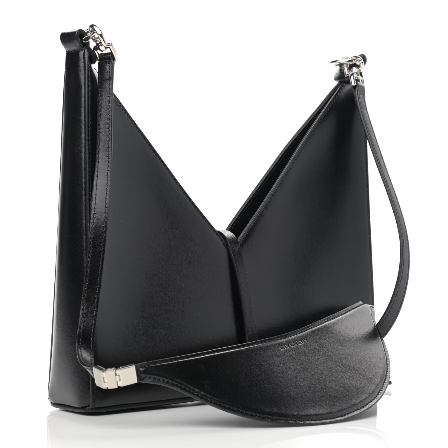 Givenchy Box Calfskin Small Cut Out Shoulder Bag Black 3 of 10
