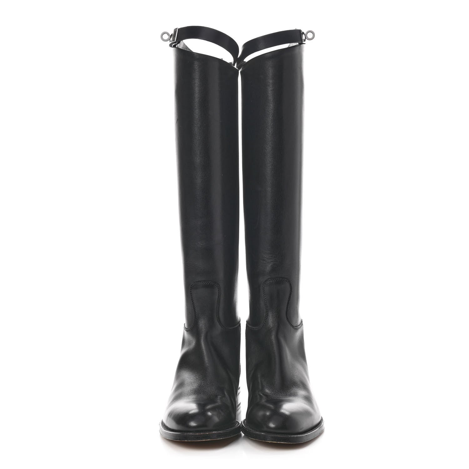 Hermes Box Kelly Jumping Boots 37 Black 2 of 23