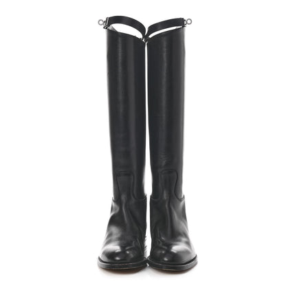 Hermes Box Kelly Jumping Boots 37 Black 2 of 23