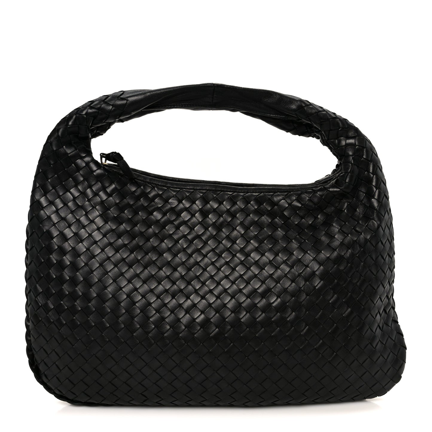 Nappa Intrecciato Medium Veneta Hobo Black