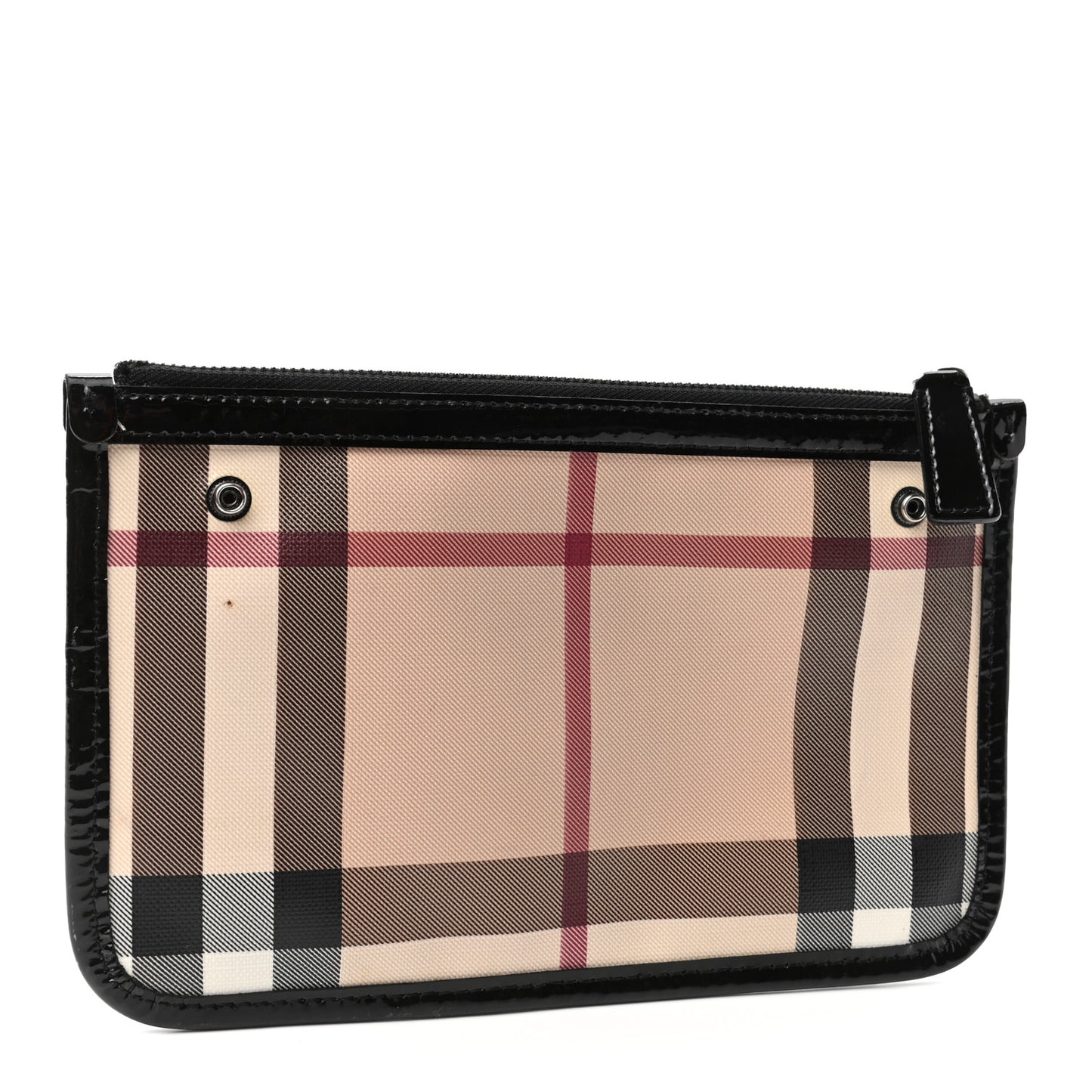 House Check Zip Pouch Black