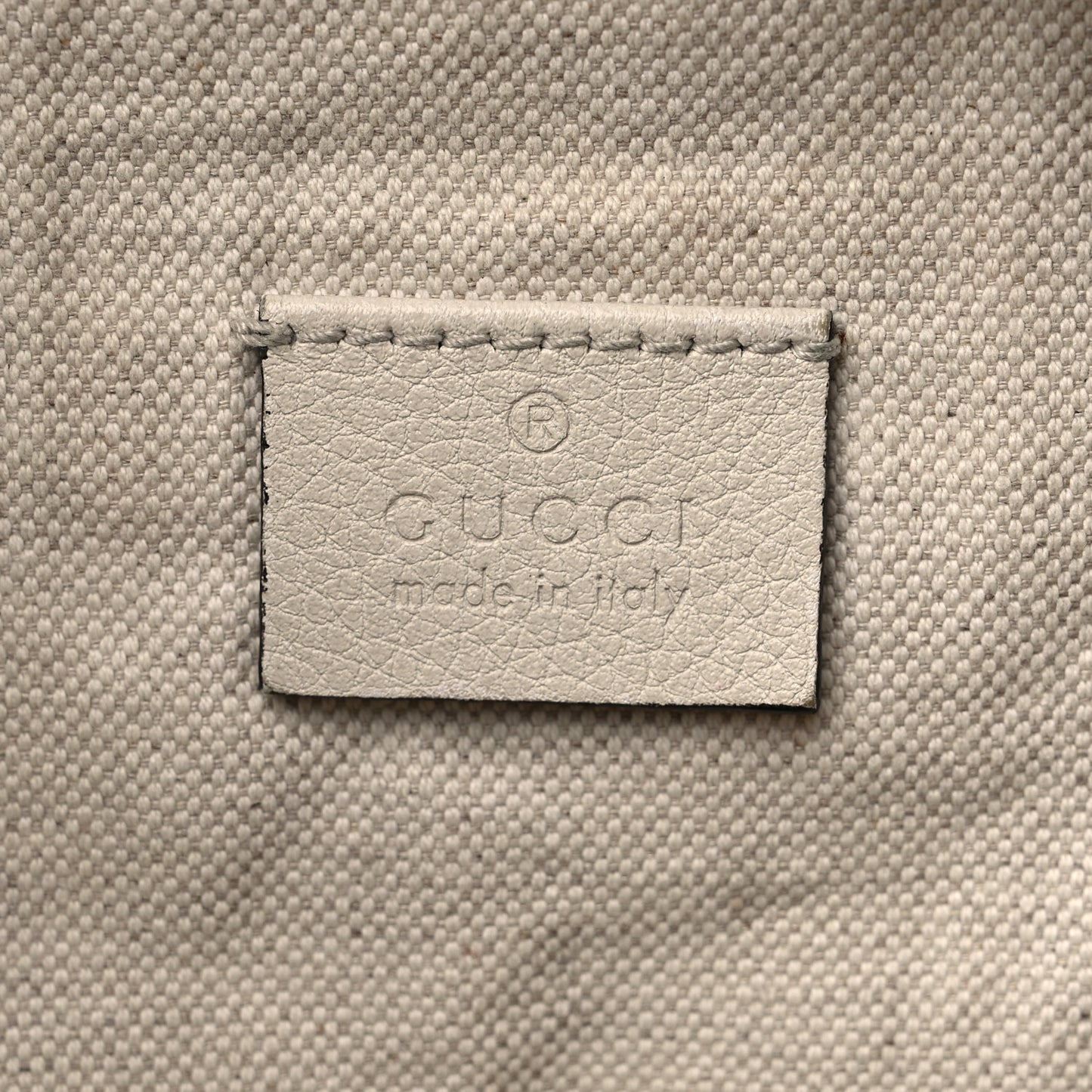 Grained Calfskin Logo Belt Bag White